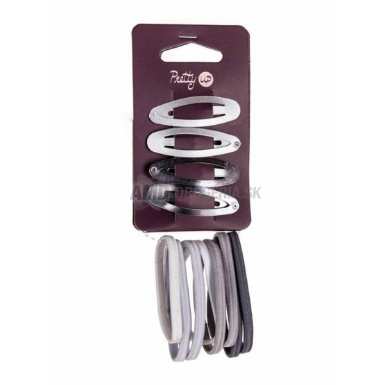 PRETTY UP GUMIČKY+SPONKY 4+8KS BIELO - HNEDÁ