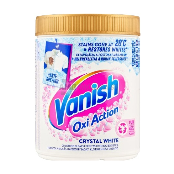 Vanish Oxi Action Crystal White prášok na škvrny, 470 g
