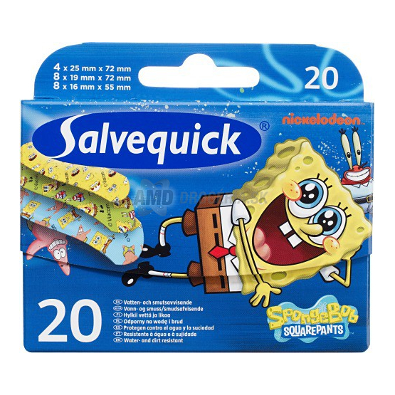 SALVEQUICK SPONGEBOB NÁPLASŤ 20 KS