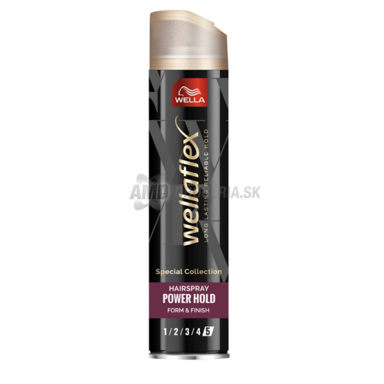 WELLAFLEX LAK BLACK POWER HOLD 250ML
