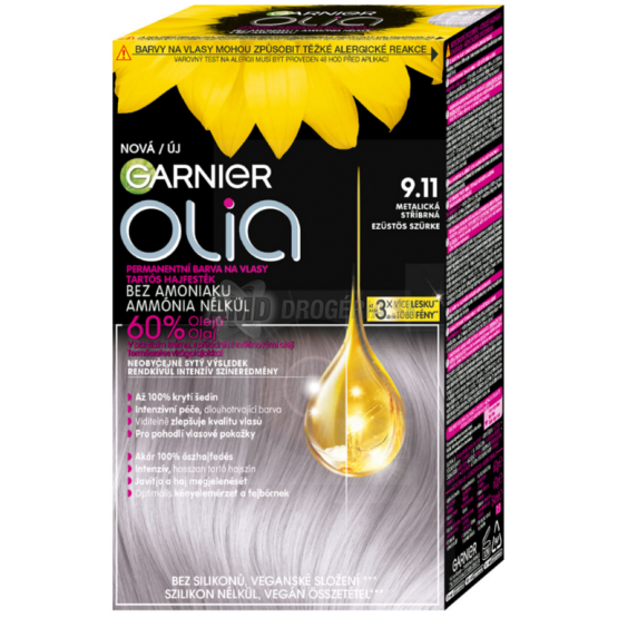 GARNIER OLIA FARBA METALICKÁ STRIEBORNÁ 9.11 