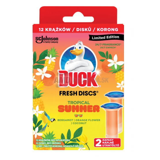 DUCK FRESH DISC  TROPICAL SUMMER 2 X NÁHRADNÁ NÁPLŇ 36ML