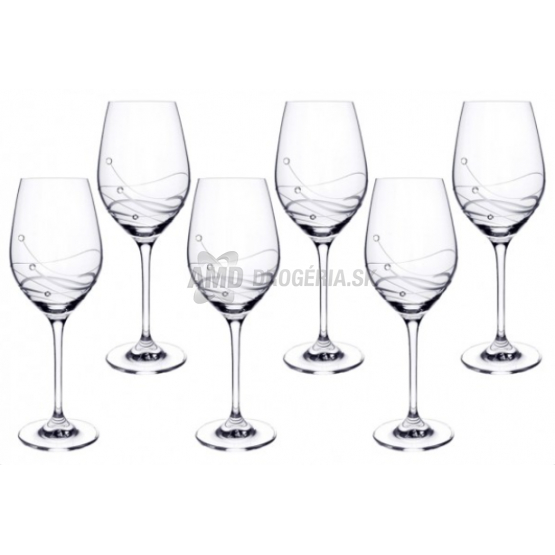 SWAROVSKI POHÁRE NA BIELE VÍNO ELIZABET SADA 6KS 400ML  