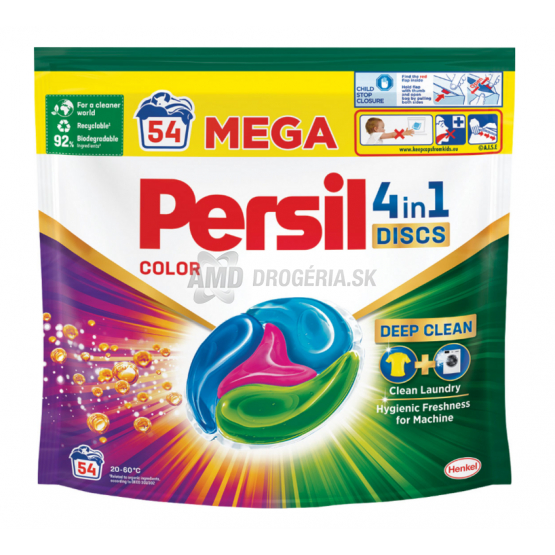 PERSIL TABLETY DISCS 4V1 DEEP CLEAN PLUS COLOR 54KS