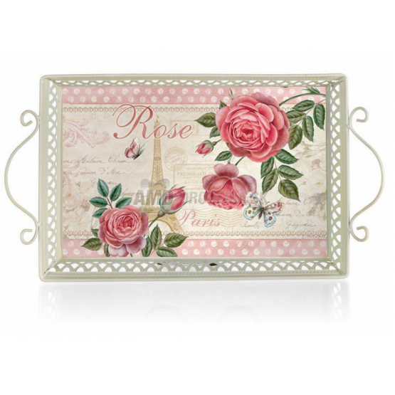 PODNOS PLECH  ROSE PARIS 41X23CM
