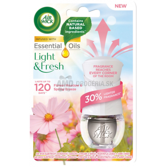 AIR WICK ELEKEKTRICKÝ STROJČEK VZDUCHU ROZKVITNUTÁ LÚKA NÁHRADNÁ NÁPLŇ  19ML