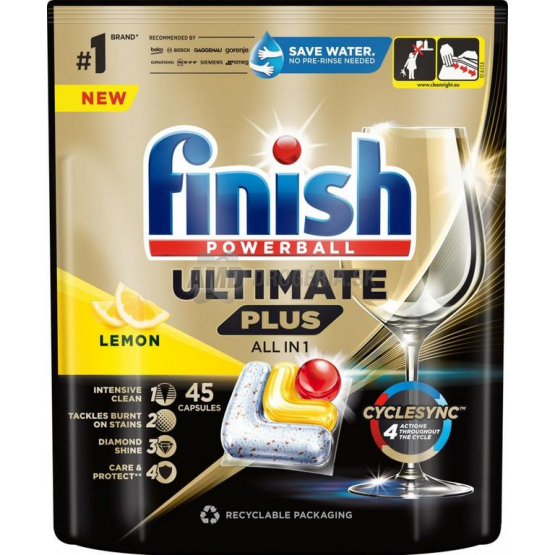 FINISH KAPSULE ULTIMATE PLUS ALL IN 1 LEMON 45KS