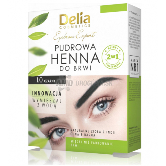 HENNA DELIA POWDER NA OBOČIE ČIERNA