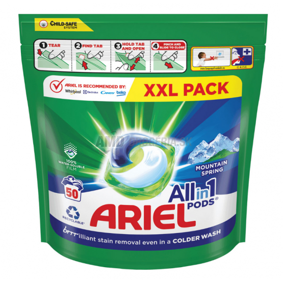 ARIEL TABLETY MOUNTAIN SPRING SÁČOK 50KS