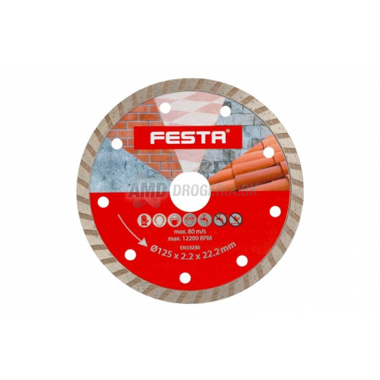 Festa Diamantový kotúč Turbo, 125 mm