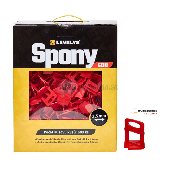 LEVELYS SPONY 1,5MM 600KS 