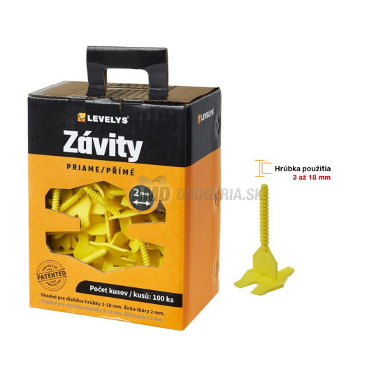 LEVELYS ZÁVIT PRIAMY 2MM 100KS 