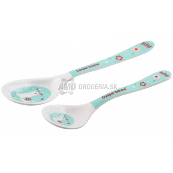 CANPOL MELAMINOVE LYZICKY 2KS 9M+ EXOTIC ANIMALS TYRKYSOVE