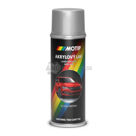 Motip akrylový autolak v spreji, Škoda strieborná metalíza RAL9156, 200 ml