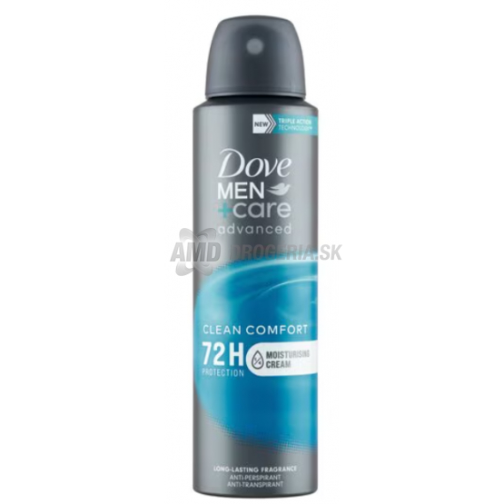 DOVE MEN + CARE ANTIPERSPIRANT ADVANCED CLEAN COMFORT 150ML 