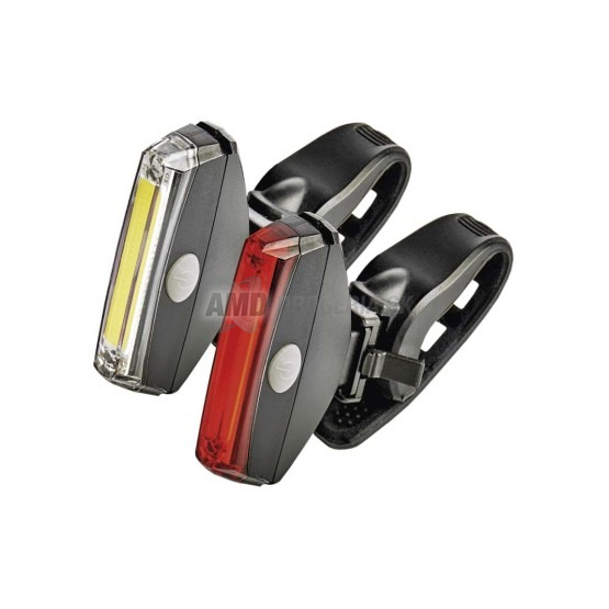 Emos LED COB svietidlo na bicykel P3922, sada 2 ks (biele + červené)