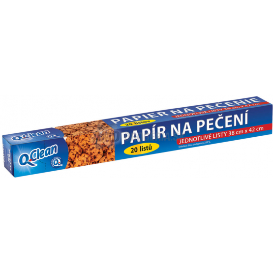 Q CLEAN PAPIER NA PEČENIE 20KS LISTOV