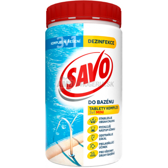 SAVO BAZÉN CHLÓR TABLETY KOMPLEX MINI 3V1 760G