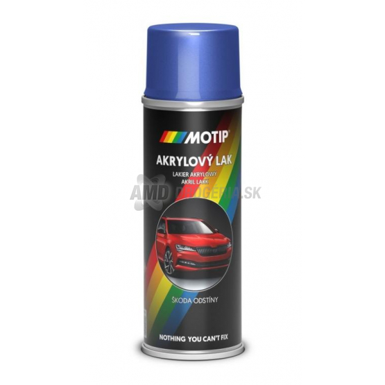 Motip akrylový lak Škoda modrá Race metalíza 9463, 200 ml