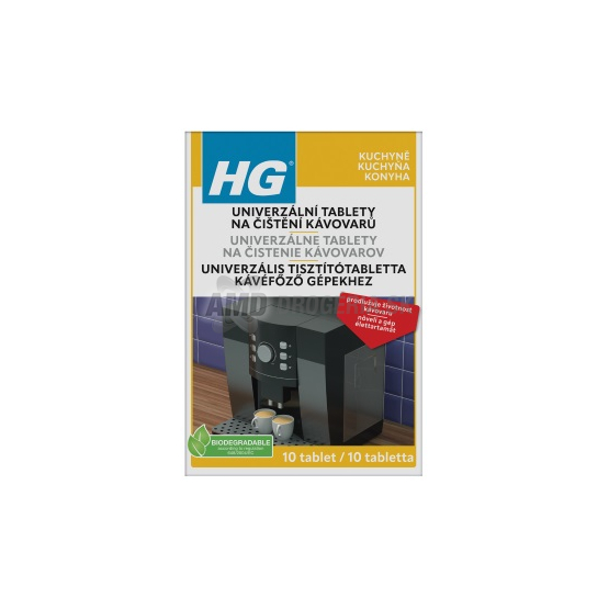 HG čistič kávovarov, 10 ks tablety