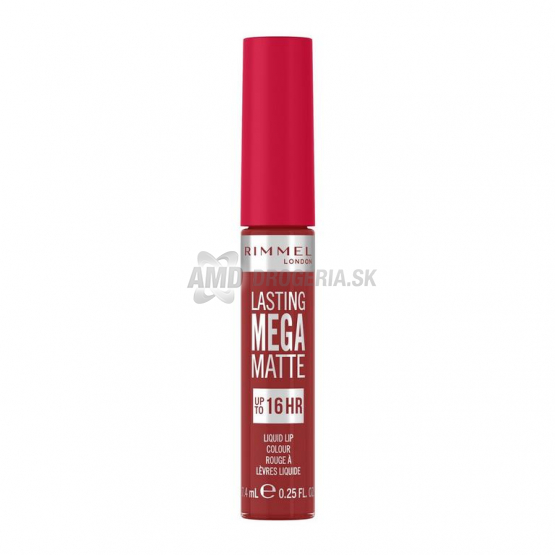 Rimmel Lasting Mega Matte 16H tekutý rúž 500 Fire Starter, 7,4 ml