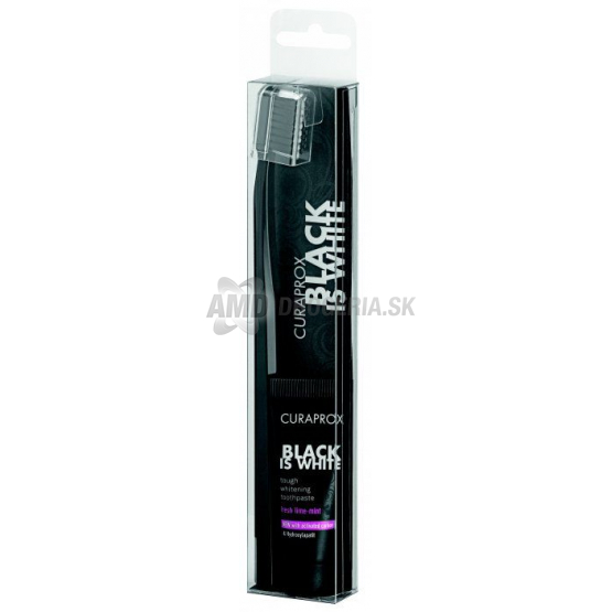CURAPROX BLACK IS WHITE ZUBNÁ KEFKA 5460 + ZUBNÁ PASTA 8 ML