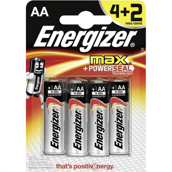 ENERGIZER BATÉRIE MAX+ AA PROMO 4+2 KS