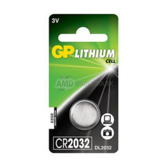 GP Lítiová gombíková batéria CR2032, 3V, 1 ks