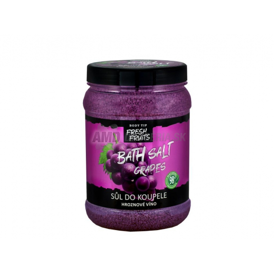 Body Tip Soľ do kúpeľa Fresh Fruits hrozno, 1500 g