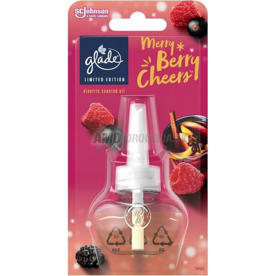 Glade Electric Scented Oil náhradná náplň Merry Berry Cheers, 20 ml