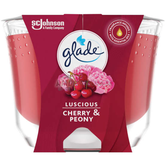 GLADE SVIEČKA MAXI LUSCIOUS CHERRY & PEONY 224G 