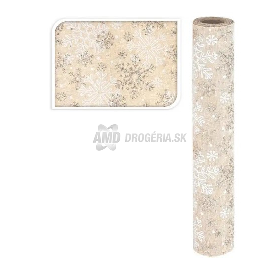 ŠTÓLA VIANOČNÁ  ŠAMPÁŇ/ZLATÁ 28X250CM