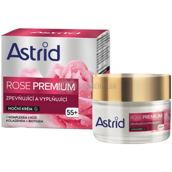 ASTRID KRÉM ROSE PREMIUM SPEVŇUJÚCI A VYPLŇUJÚCI 55+ NOC 50ML