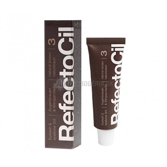 RefectoCil farba na obočie a riasy č. 3 Natural Brown, 15 ml