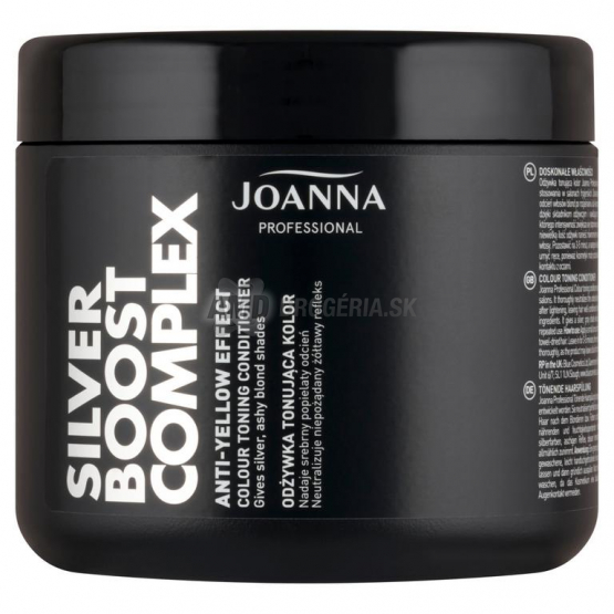 Joanna Professional Silver Boost Complex neutralizačný kondicionér na blond vlasy, 500 g