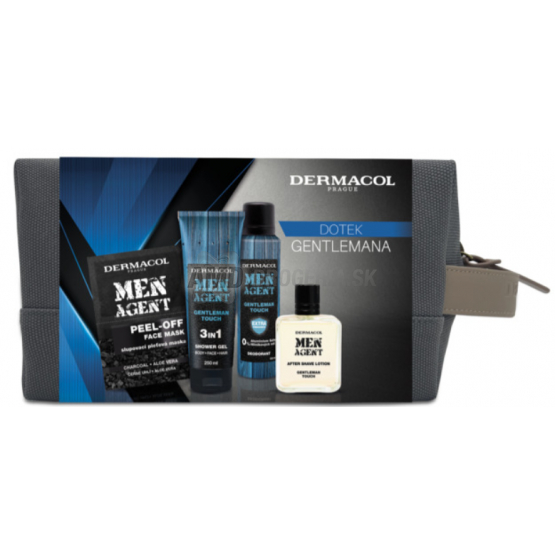 KAZETA DERMACOL MEN AGENT GENTLEMAN SPRCHOVÝ GÉL 3V1 250ML + BALZAM PO HOLENÍ 100ML + ZLUPOVACIA MASKA