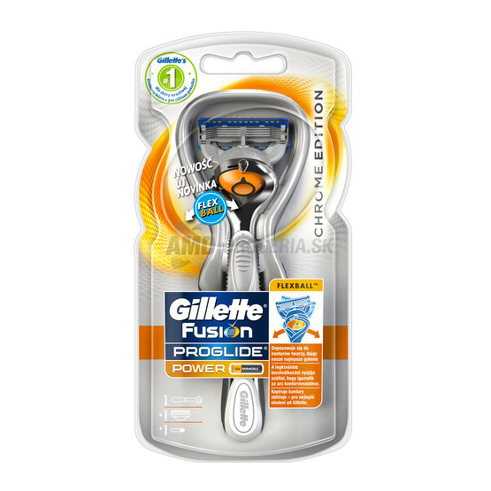 GILLETTE FUSION PROGL.FB POWER STR.+1NH SILVER