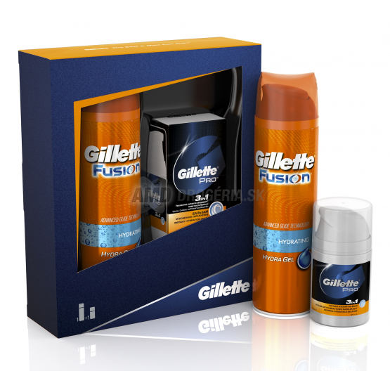 GILLETTE PÁNSKA DARČEKOVÁ KAZETA PROGLIDE GÉL NA HOLENIE + BALZAM PO HOLENÍ 15