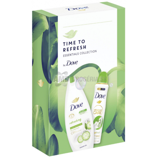 KAZETA DOVE WOMEM  TIME TO REFRESH UHORKA SPRCHOVÝ GÉL 250ML + ANTIPERSPIRNT 150ML