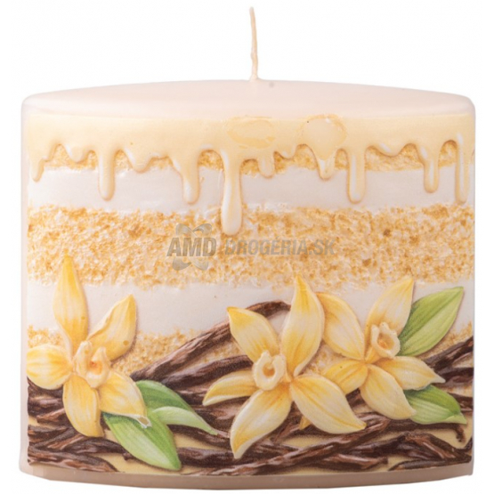 SVIEČKA ELIPSA 115X55X100 VANILKA KVET + LUSK 