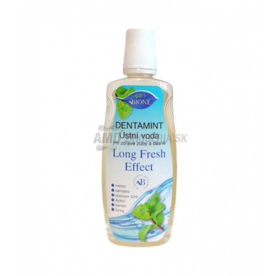 Bione Cosmetics BIO Dentamint Long Fresh Effect Mentol ústna voda, 500 ml