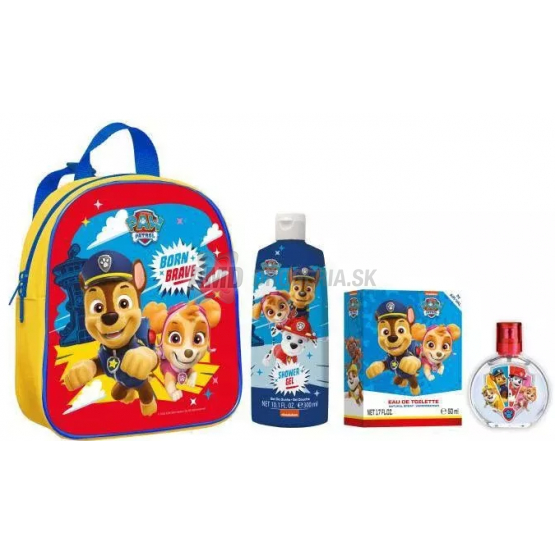 KAZETA DETSKA PAW PATROL TOALETNÁ VODA 50ML + SPRCHOVÝ GÉL 300ML + BATOH