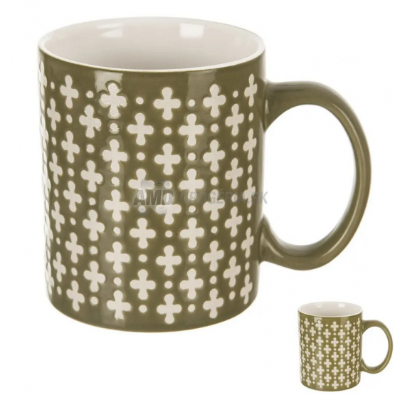 HRNČEK KERAMICKÝ KRÍŽE 0,35L ZELENÁ