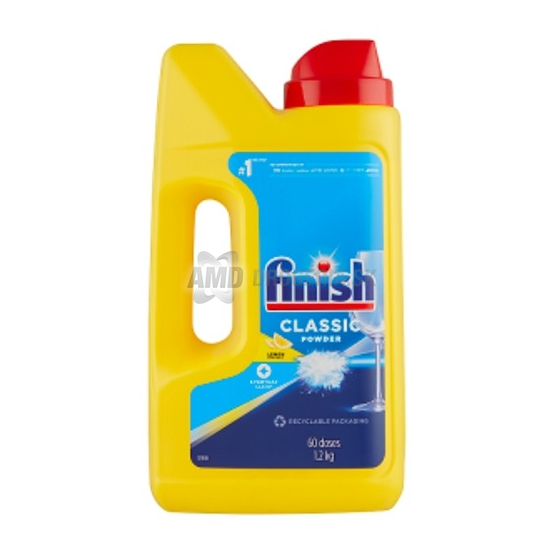 Finish Classic Powder Lemon prášok do umývačky riadu, 1,2 kg