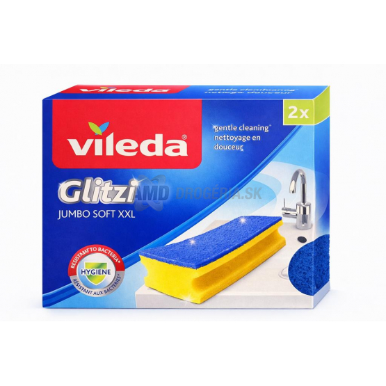 Vileda Glitzi Jumbo Soft XXL hubka na riad, 2 ks