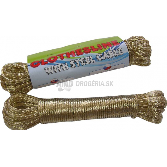 ŠNÚRA NA PRÁDLO S OCEĽOVÝM LANKOM JANEGAL 20 M 1 KS