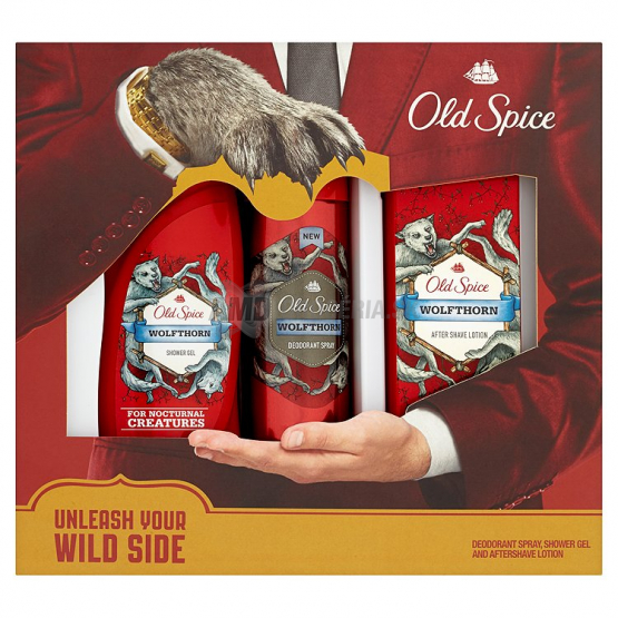 DARČEKOVÁ PÁNSKA KAZETA OLD SPICE WOLFTHORN DEODORANT + SPRYCHOVÝ GÉL + VODA PO HOLENÍ 16
