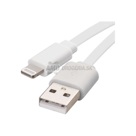 Emos Nabíjací a dátový kábel USB-A 2.0 / Lightning MFi, 1 m, biely