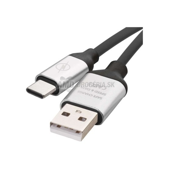 Emos Nabíjací a dátový kábel USB-A 2.0 / USB-C, 1 m, čierny