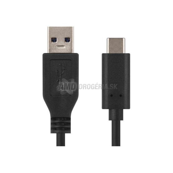 Emos Nabíjací a dátový kábel USB-A 3.0 / USB-C 3.1, Quick Charge, 1 m, čierny